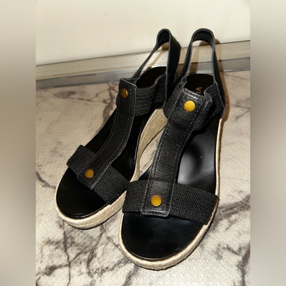 Vionic women’s Calera Espadrille Wedge Sandal black 10 vacation spring summer - Picture 3 of 9